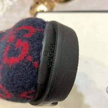 Load image into Gallery viewer, Gucci Women Gucci Zumi GG Wool Ankle Boot in Blue and Red GG Wool