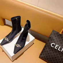Load image into Gallery viewer, Gucci Women Gucci Zumi Mid-Heel Ankle Boot 7.7 cm Heel-Black