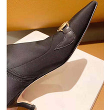 Load image into Gallery viewer, Gucci Women Gucci Zumi Mid-Heel Ankle Boot 7.7 cm Heel-Black
