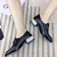 Load image into Gallery viewer, Gucci Women Horsebit Leather Loafer with Crystals 2.54cm Mirrored Heel-Black