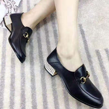 Load image into Gallery viewer, Gucci Women Horsebit Leather Loafer with Crystals 2.54cm Mirrored Heel-Black