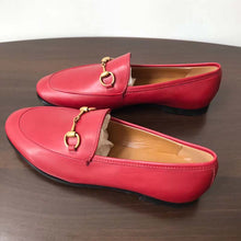 Load image into Gallery viewer, Gucci Women Jordaan Leather Loafer Red