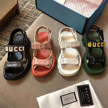 Load image into Gallery viewer, Gucci Women Leather and Mesh Sandal 4.6cm Height-Pink