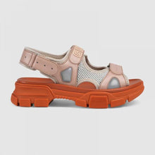Load image into Gallery viewer, Gucci Women Leather and Mesh Sandal 4.6cm Height-Pink
