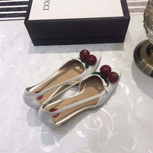 Load image into Gallery viewer, Gucci Women Leather Cherry Pump Shoes-White