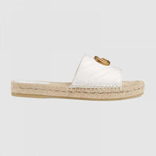 Load image into Gallery viewer, Gucci Women Leather Espadrille Sandal-White