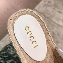 Load image into Gallery viewer, Gucci Women Leather Espadrille with Double G in 2 cm Height-White