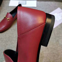 Load image into Gallery viewer, Gucci Women Leather Horsebit Loafer 1.27cm Height-Red