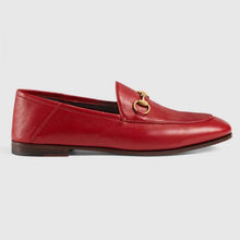 Load image into Gallery viewer, Gucci Women Leather Horsebit Loafer 1.27cm Height-Red