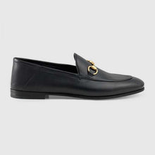 Load image into Gallery viewer, Gucci Women Leather Horsebit Loafer 1.3 cm Height-Black