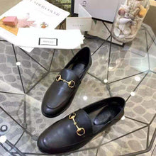 Load image into Gallery viewer, Gucci Women Leather Horsebit Loafer 1.3 cm Height-Black