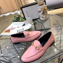 Load image into Gallery viewer, Gucci Women Leather Horsebit Loafer 1.3 cm Height-Pink