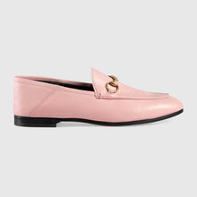 Load image into Gallery viewer, Gucci Women Leather Horsebit Loafer 1.3 cm Height-Pink