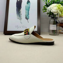 Load image into Gallery viewer, Gucci Women Leather Loafer with GG Web-White