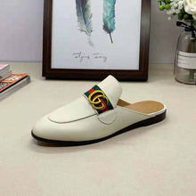 Load image into Gallery viewer, Gucci Women Leather Loafer with GG Web-White