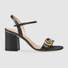 Load image into Gallery viewer, Gucci Women Leather Mid-Heel Sandal-Black