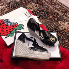 Load image into Gallery viewer, Gucci Women Leather Platform Espadrille 11.9cm Heel with 3.6cm Platform-Black