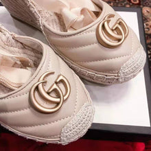 Load image into Gallery viewer, Gucci Women Leather Platform Espadrille 11.9cm Heel with 3.6cm Platform-White