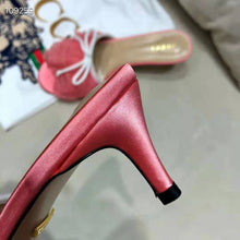 Load image into Gallery viewer, Gucci Women Mid-Heel Tulle Sandal 5.3cm Heel-Pink