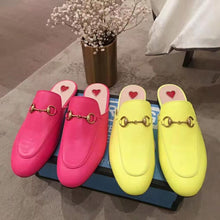Load image into Gallery viewer, Gucci Women Princetown Leather Slipper with Horsebit Detail-Rose