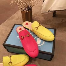 Load image into Gallery viewer, Gucci Women Princetown Leather Slipper with Horsebit Detail-Rose