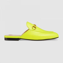Load image into Gallery viewer, Gucci Women Princetown Leather Slipper with Horsebit Detail-Yellow