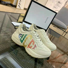 Load image into Gallery viewer, Gucci Women Rhyton Glitter Gucci Leather Sneake-Beige