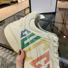 Load image into Gallery viewer, Gucci Women Rhyton Glitter Gucci Leather Sneake-Beige