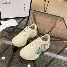 Load image into Gallery viewer, Gucci Women Rhyton Glitter Gucci Leather Sneake-Beige