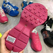 Load image into Gallery viewer, Gucci Women Rhyton Gucci Logo Leather Sneaker-Rose