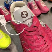 Load image into Gallery viewer, Gucci Women Rhyton Gucci Logo Leather Sneaker-Rose