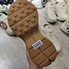 Load image into Gallery viewer, Gucci Women Rhyton Sneaker with Interlocking G and Heart in 4.6 cm Height-Beige