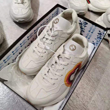 Load image into Gallery viewer, Gucci Women Rhyton Sneaker with Interlocking G and Heart in 4.6 cm Height-Beige