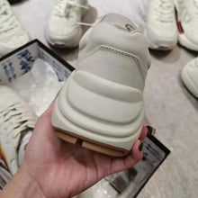 Load image into Gallery viewer, Gucci Women Rhyton Sneaker with Interlocking G and Heart in 4.6 cm Height-Beige