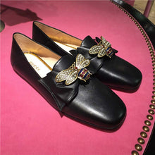 Load image into Gallery viewer, Gucci Women Shoes Leather Ballet Flat with Bow 10mm Heel-Black
