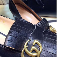 Load image into Gallery viewer, Gucci Women Shoes Leather Mid-Heel Pump 50mm Heel-Black