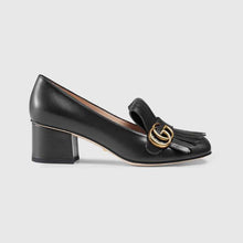 Load image into Gallery viewer, Gucci Women Shoes Leather Mid-Heel Pump 50mm Heel-Black