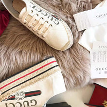 Load image into Gallery viewer, Gucci Women Shoes Logo Platform Espadrille 50mm Heel-White