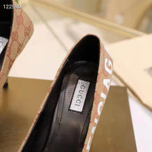 Load image into Gallery viewer, Gucci Women The Hacker Project Square Knife Pump Beige Original GG Canvas