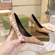 Load image into Gallery viewer, Gucci Women The Hacker Project Square Knife Pump Beige Original GG Canvas