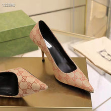 Load image into Gallery viewer, Gucci Women The Hacker Project Square Knife Pump Beige Original GG Canvas