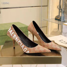 Load image into Gallery viewer, Gucci Women The Hacker Project Square Knife Pump Beige Original GG Canvas