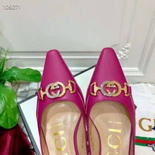 Load image into Gallery viewer, Gucci Women Zumi Leather Slide 4.6 cm Height-Rose