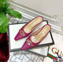 Load image into Gallery viewer, Gucci Women Zumi Leather Slide 4.6 cm Height-Rose