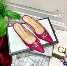 Load image into Gallery viewer, Gucci Women Zumi Leather Slide 4.6 cm Height-Rose