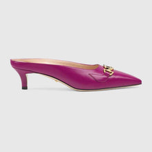 Load image into Gallery viewer, Gucci Women Zumi Leather Slide 4.6 cm Height-Rose