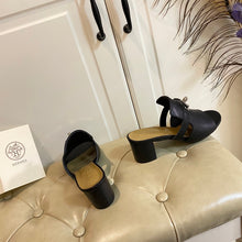 Load image into Gallery viewer, Hermes Blossom Mule Black