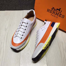 Load image into Gallery viewer, Hermes Men Rapid Sneaker Shoes White Sole-Orange