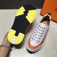 Load image into Gallery viewer, Hermes Men Rapid Sneaker Shoes White Sole-Orange