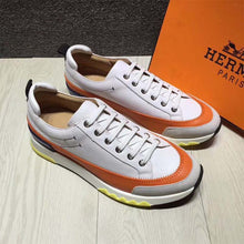 Load image into Gallery viewer, Hermes Men Rapid Sneaker Shoes White Sole-Orange